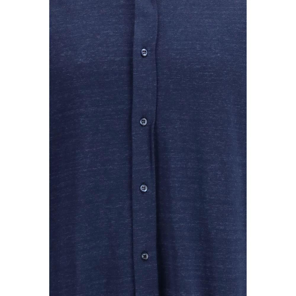 Brunello Cucinelli Sample Sale Brunello Cucinelli Blue Linen Dress Shirt - | Designer outlet