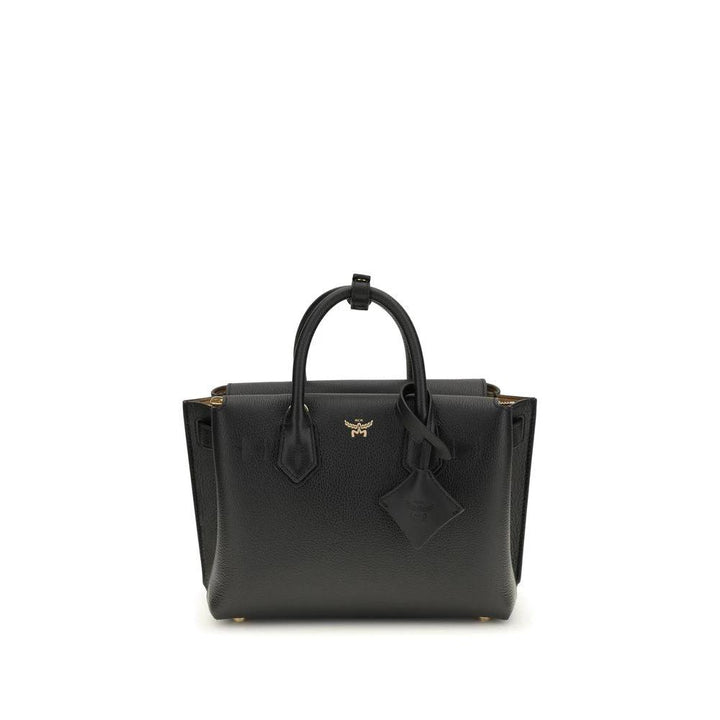 MCM Sample Sale MCM Black Calf Leather Bos Taurus Handbag - | Designer outlet