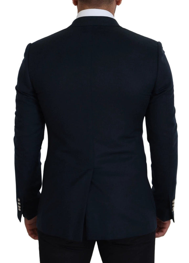 Dolce &amp; Gabbana Sample Sale Dolce &amp; Gabbana Blue Double Breasted Formal Coat Blazer - | Designer outlet