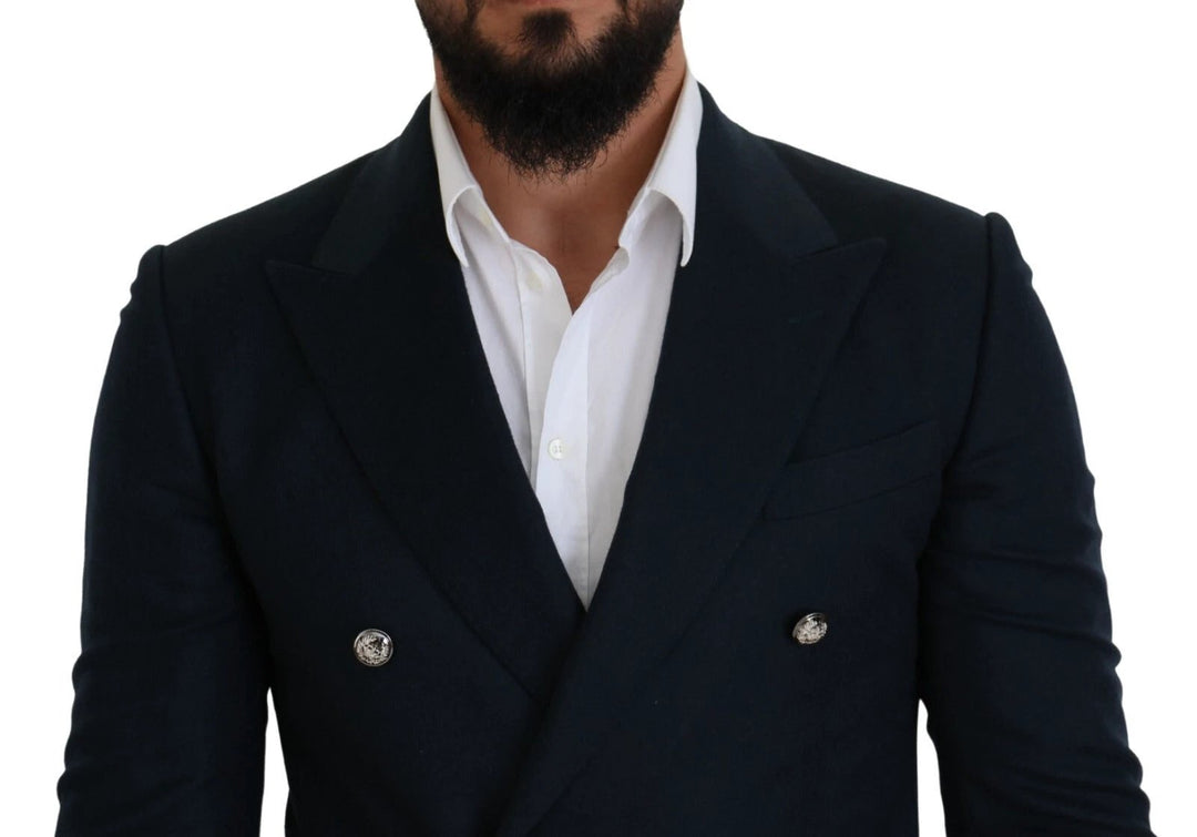 Dolce &amp; Gabbana Sample Sale Dolce &amp; Gabbana Blue Double Breasted Formal Coat Blazer - | Designer outlet