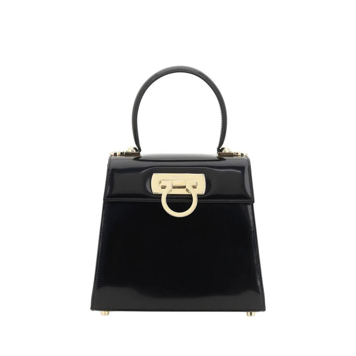 Ferragamo Sample Sale Ferragamo Black Calf Leather Bos Taurus Handbag - | Designer outlet