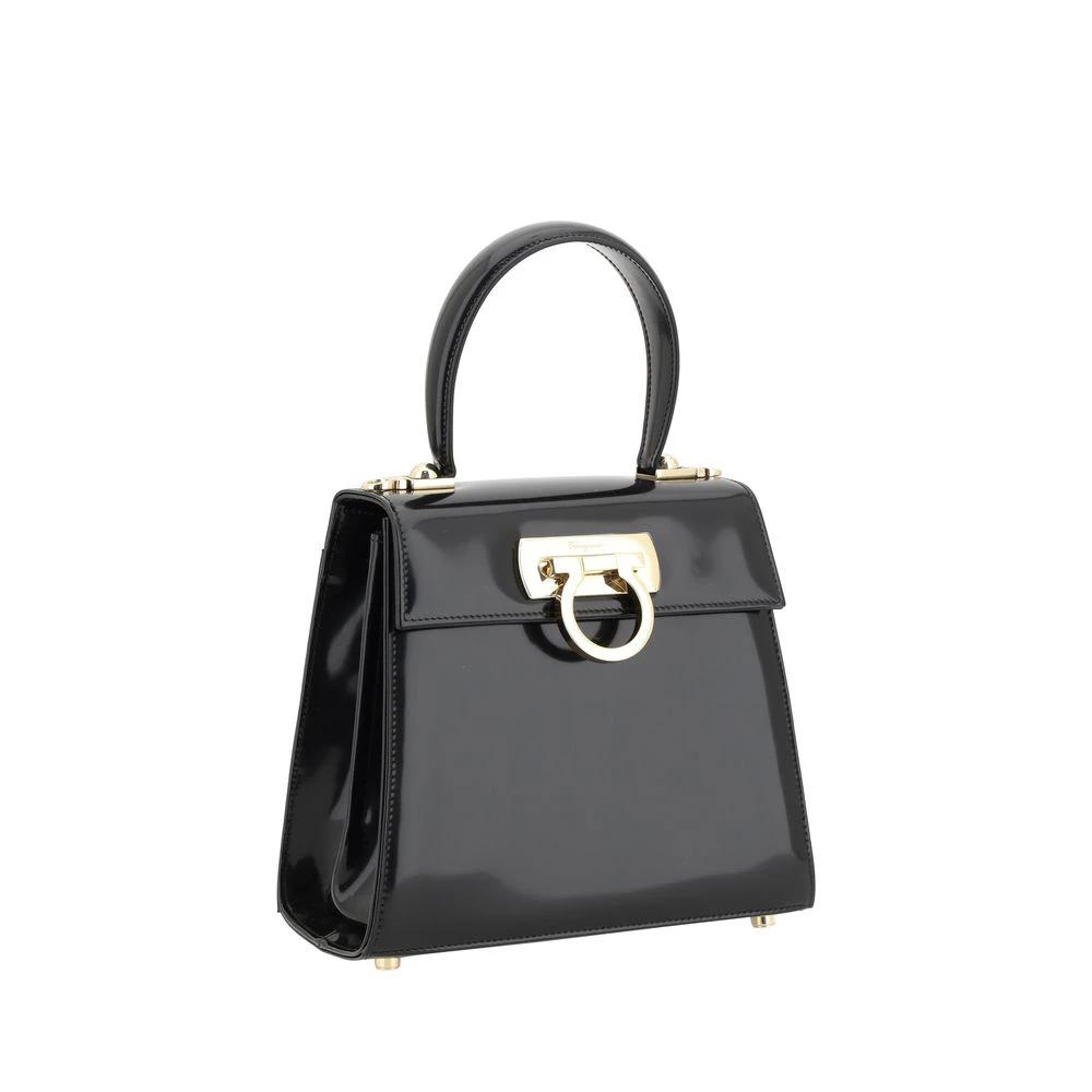 Ferragamo Sample Sale Ferragamo Black Calf Leather Bos Taurus Handbag - | Designer outlet