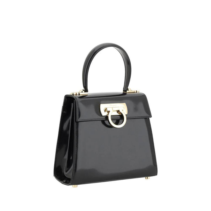 Ferragamo Sample Sale Ferragamo Black Calf Leather Bos Taurus Handbag - | Designer outlet
