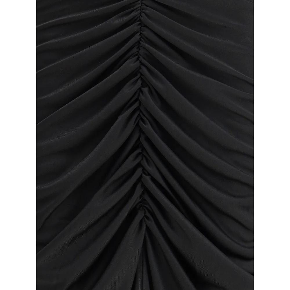 The Andamane Black Acetate Casual Dress