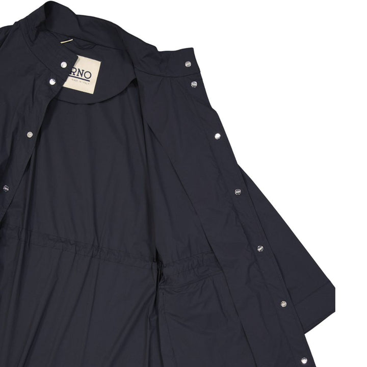 Herno Black Polyamide Coat