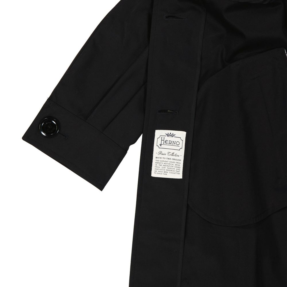 Herno Black Cotton Parka