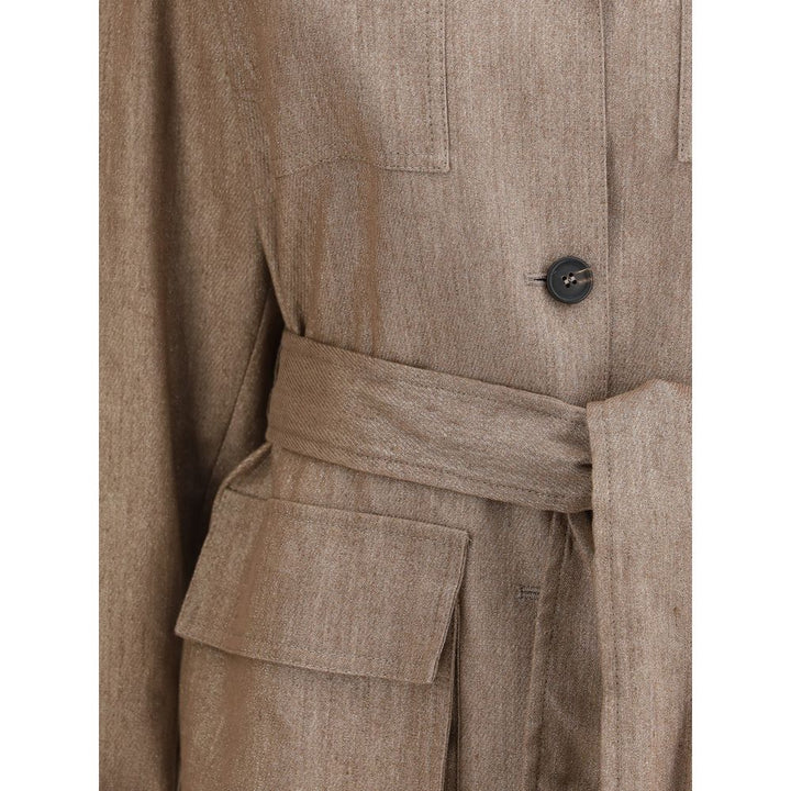 Brunello Cucinelli Brown Linen Coat