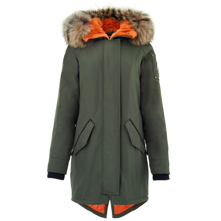 Moose Knuckles Green Cotton Parka