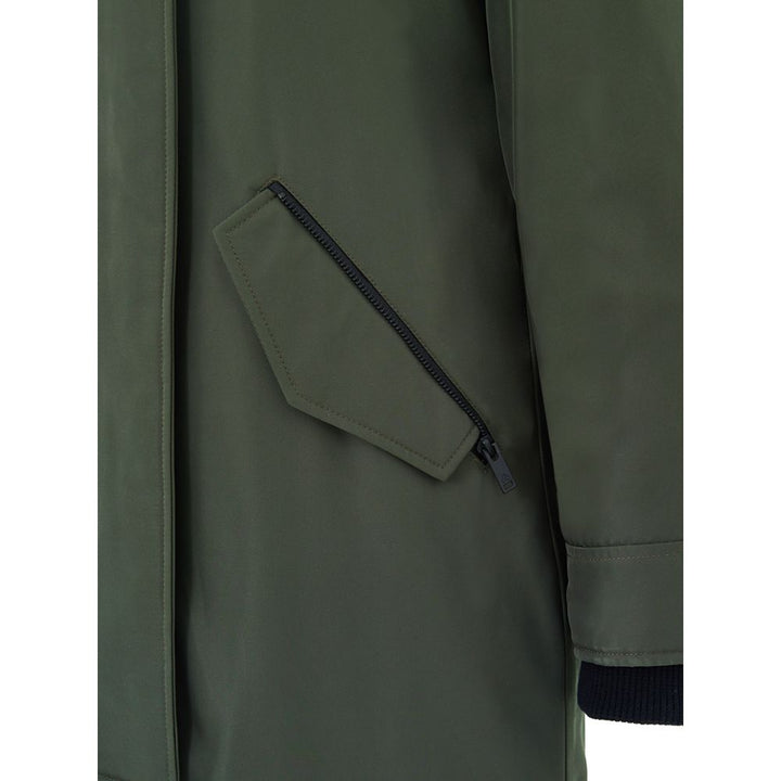 Moose Knuckles Green Cotton Parka