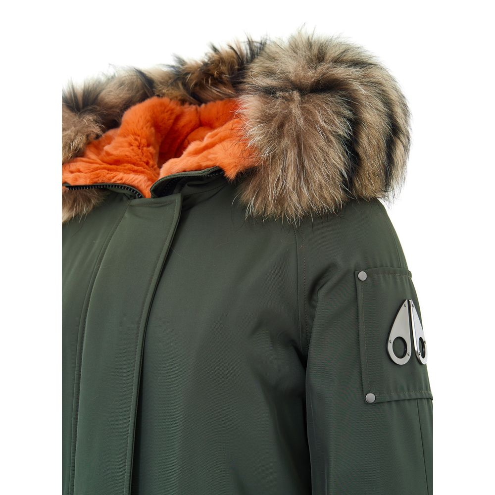 Moose Knuckles Green Cotton Parka