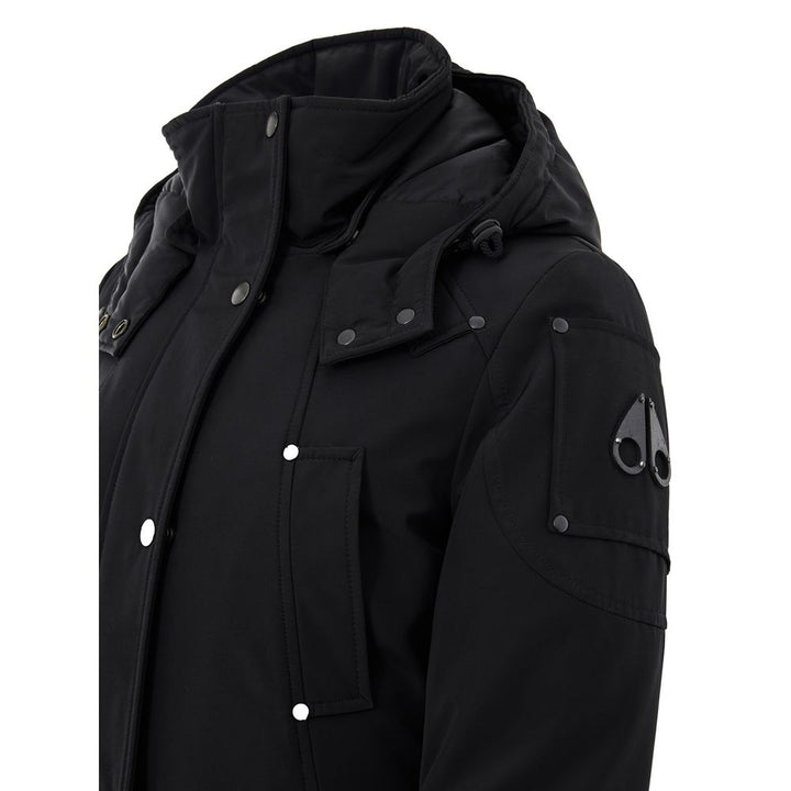 Moose Knuckles Black Cotton Coat