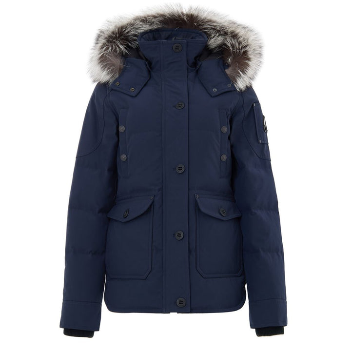 Moose Knuckles Blue Cotton Parka