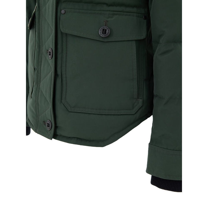 Moose Knuckles Green Nylon Coat