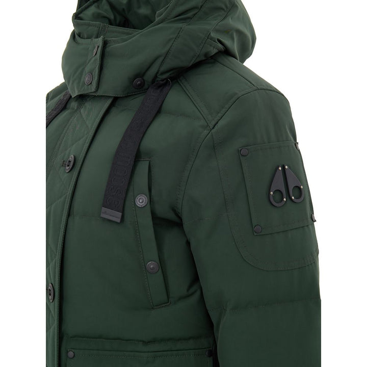 Moose Knuckles Green Nylon Coat