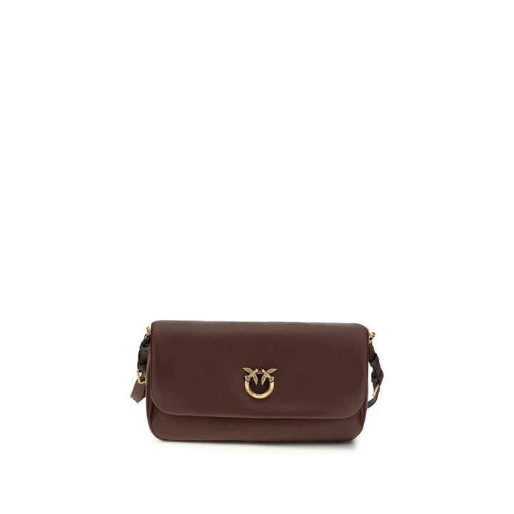 PINKO Sample Sale PINKO Brown Calf Leather Bos Taurus Shoulder Bag - | Designer outlet