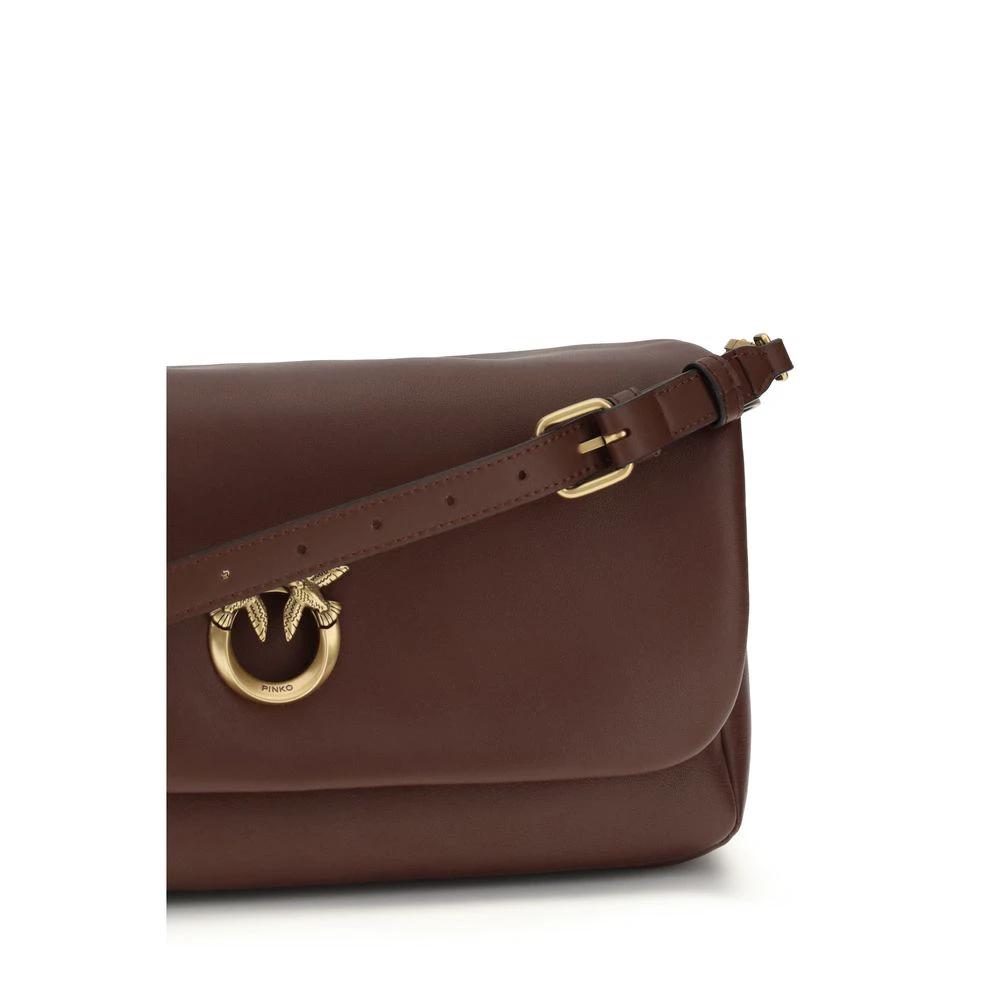 PINKO Sample Sale PINKO Brown Calf Leather Bos Taurus Shoulder Bag - | Designer outlet