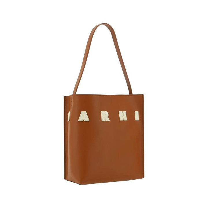 Marni Sample Sale Marni Brown Calf Leather Bos Taurus Shoulder Bag - | Designer outlet