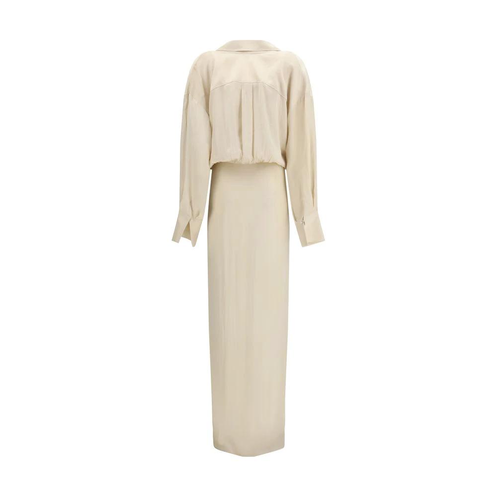 The Andamane Beige Viscose Casual Dress