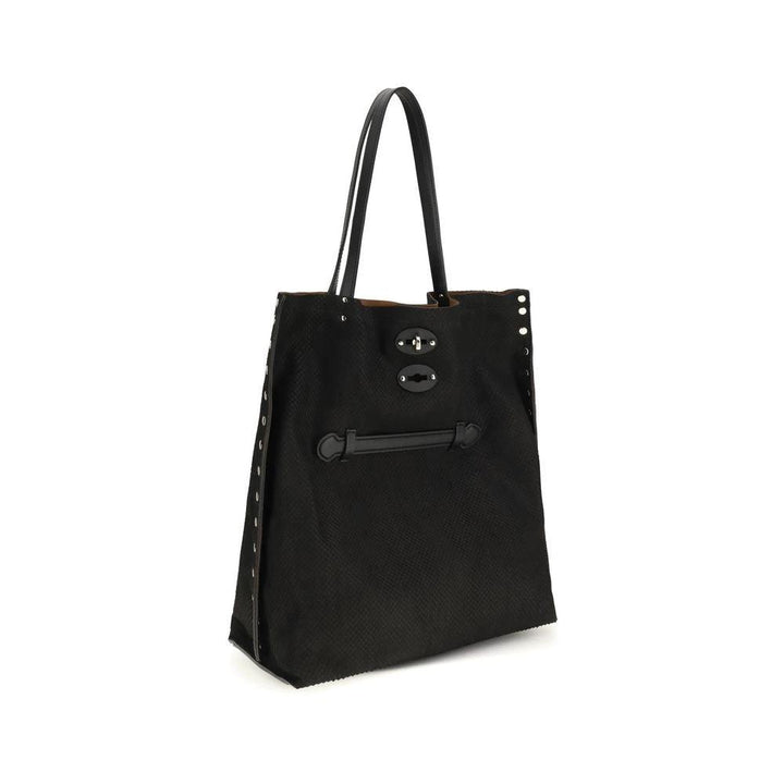 Zanellato Sample Sale Zanellato Black Calf Leather Bos Taurus Shoulder Bag - | Designer outlet