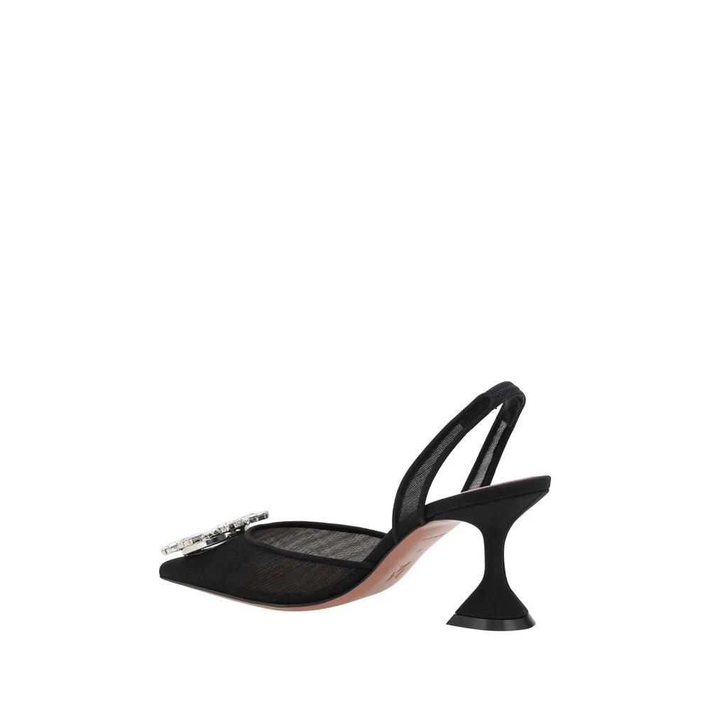 Amina Muaddi Sample Sale Amina Muaddi Black Polyester High Heel Pumps - | Designer outlet