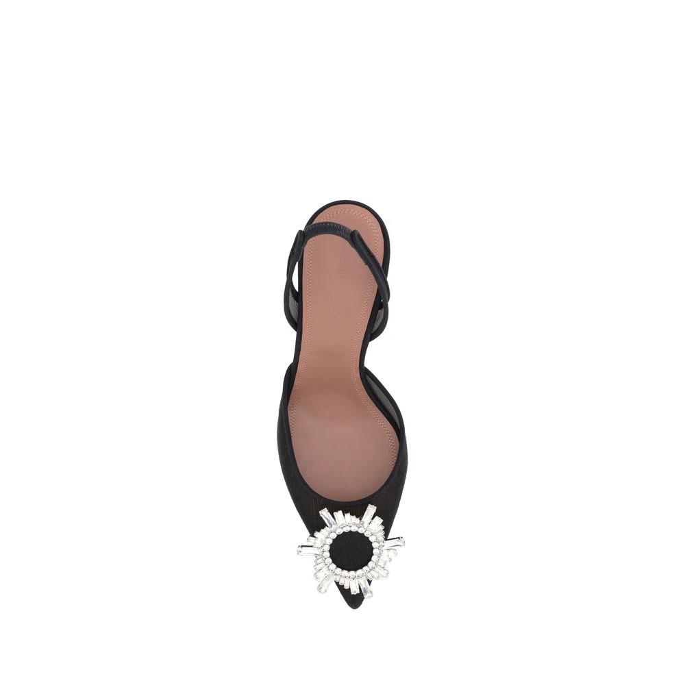 Amina Muaddi Sample Sale Amina Muaddi Black Polyester High Heel Pumps - | Designer outlet