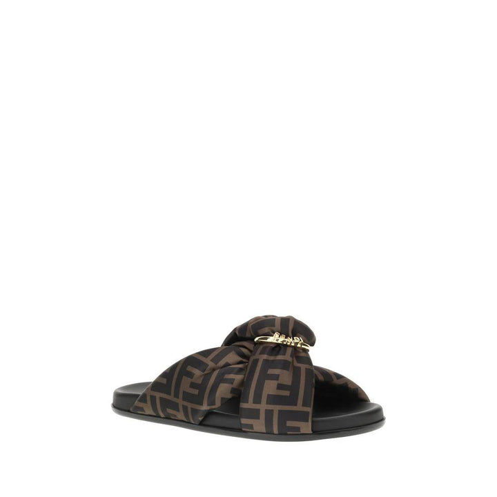 Fendi Multicolor Polyester Flat Sandals