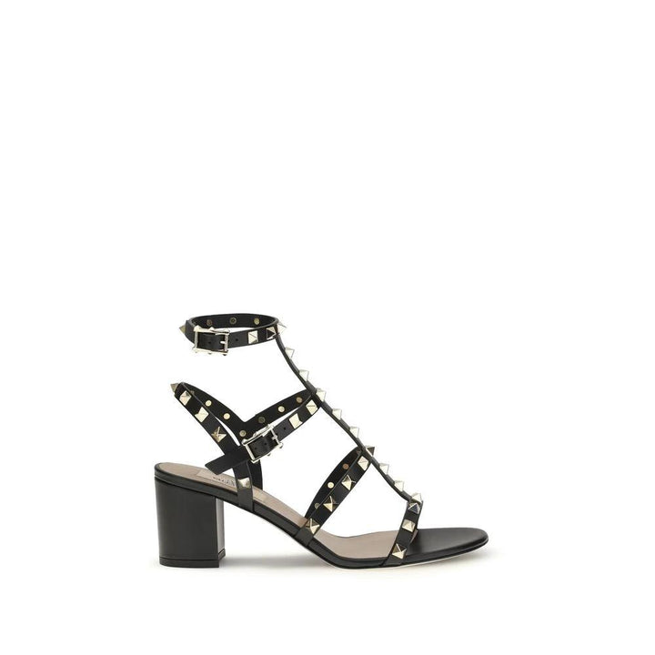 Valentino Garavani Sample Sale Valentino Garavani Black Calf Leather Bos Taurus Platform Sandals - | Designer outlet