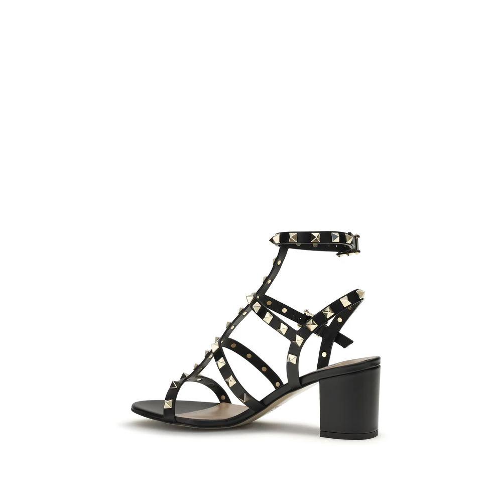 Valentino Garavani Sample Sale Valentino Garavani Black Calf Leather Bos Taurus Platform Sandals - | Designer outlet
