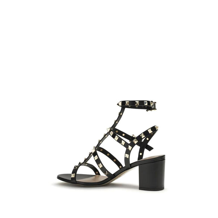 Valentino Garavani Sample Sale Valentino Garavani Black Calf Leather Bos Taurus Platform Sandals - | Designer outlet