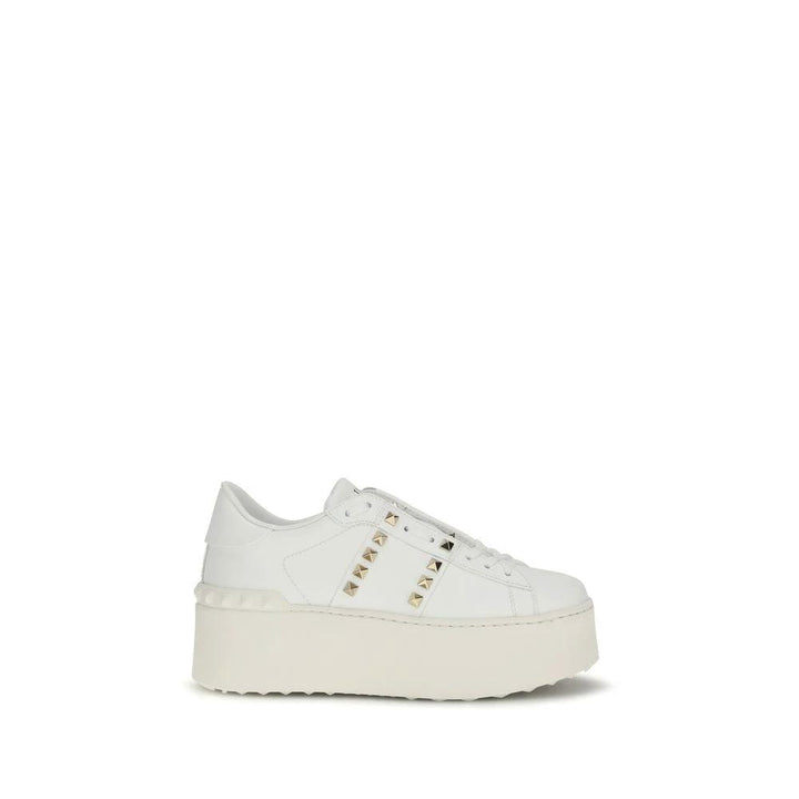 Valentino Garavani Sample Sale Valentino Garavani White Calf Leather Bos Taurus Platform Sneakers - | Designer outlet