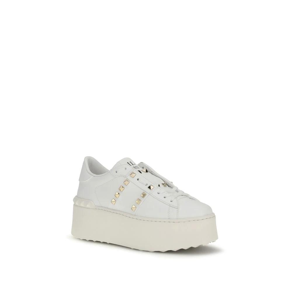 Valentino Garavani Sample Sale Valentino Garavani White Calf Leather Bos Taurus Platform Sneakers - | Designer outlet