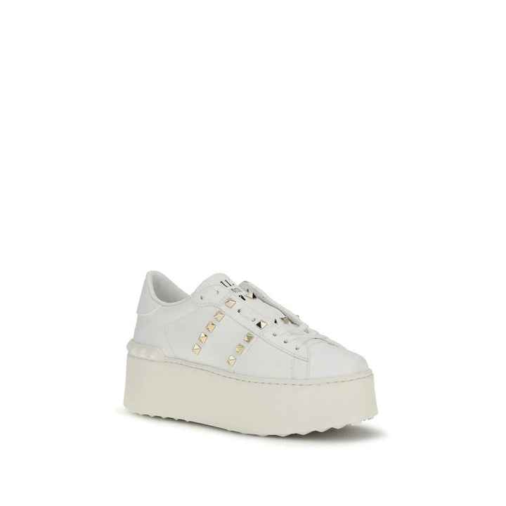Valentino Garavani Sample Sale Valentino Garavani White Calf Leather Bos Taurus Platform Sneakers - | Designer outlet