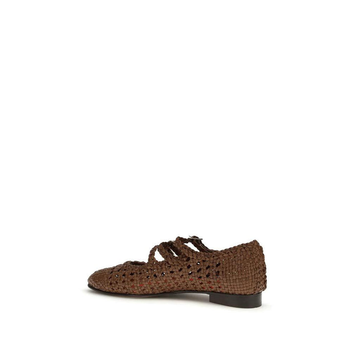 Carel Paris Sample Sale Carel Paris Brown Calf Leather Bos Taurus Ballet Flats - | Designer outlet