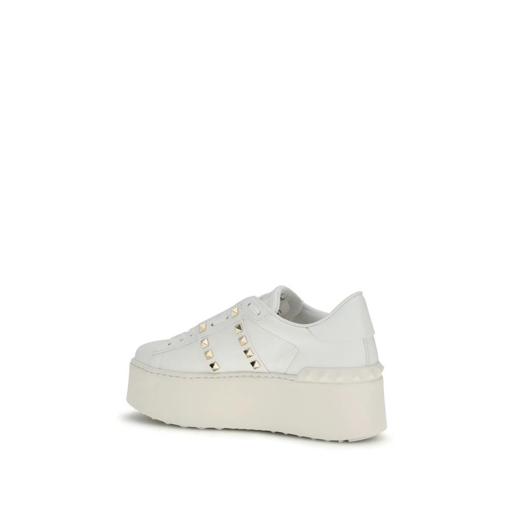 Valentino Garavani Sample Sale Valentino Garavani White Calf Leather Bos Taurus Platform Sneakers - | Designer outlet