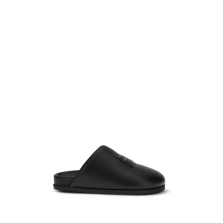 Givenchy Black Calf Leather Bos Taurus Mules