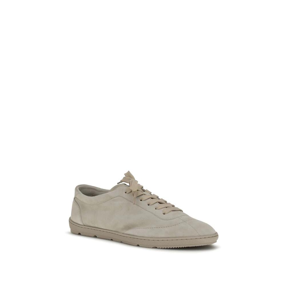 Brunello Cucinelli Sample Sale Brunello Cucinelli Beige Calf Leather Bos Taurus Low Top Sneakers - | Designer outlet