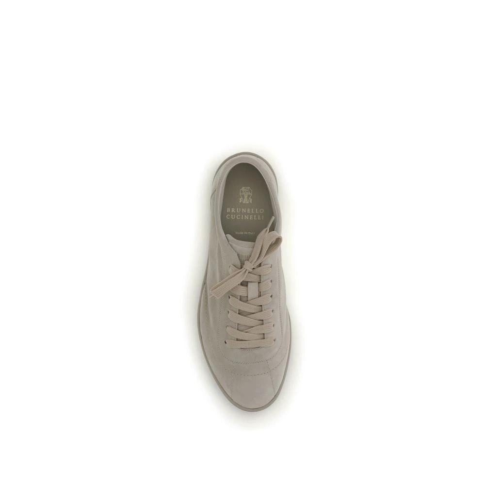 Brunello Cucinelli Sample Sale Brunello Cucinelli Beige Calf Leather Bos Taurus Low Top Sneakers - | Designer outlet