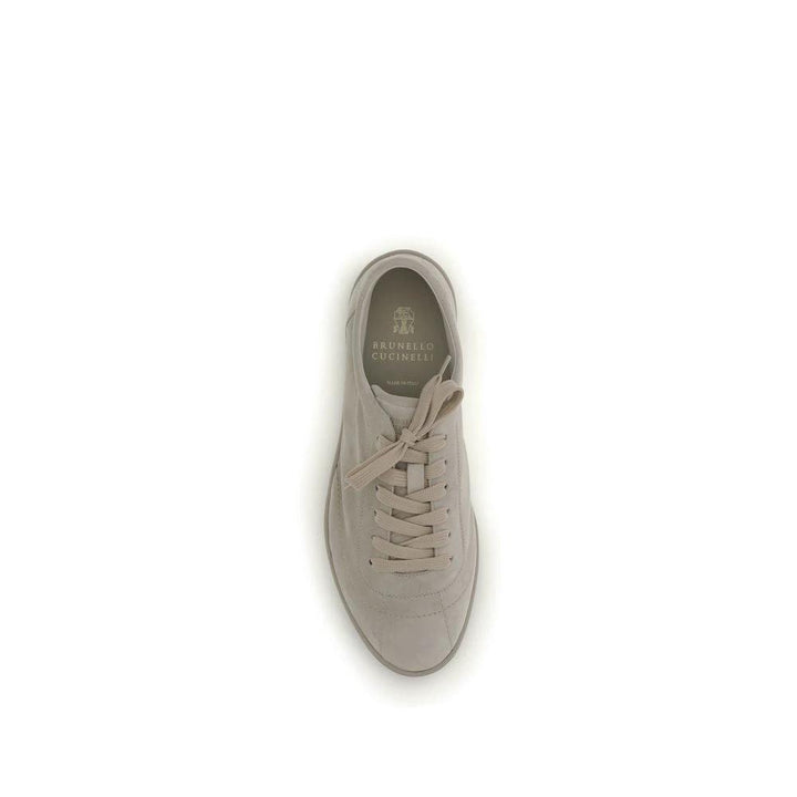 Brunello Cucinelli Sample Sale Brunello Cucinelli Beige Calf Leather Bos Taurus Low Top Sneakers - | Designer outlet