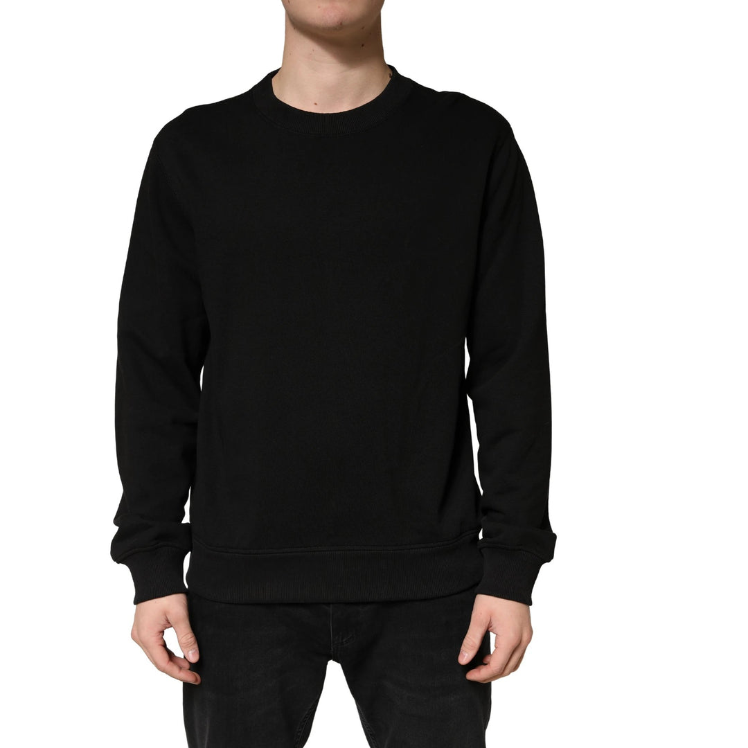 Dolce &amp; Gabbana Sample Sale Dolce &amp; Gabbana Sweater Black Cotton Crewneck Sweatshirt - | Designer outlet