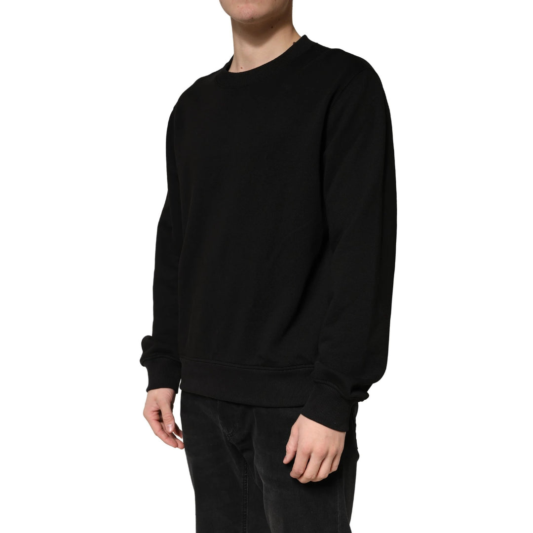 Dolce &amp; Gabbana Sample Sale Dolce &amp; Gabbana Sweater Black Cotton Crewneck Sweatshirt - | Designer outlet