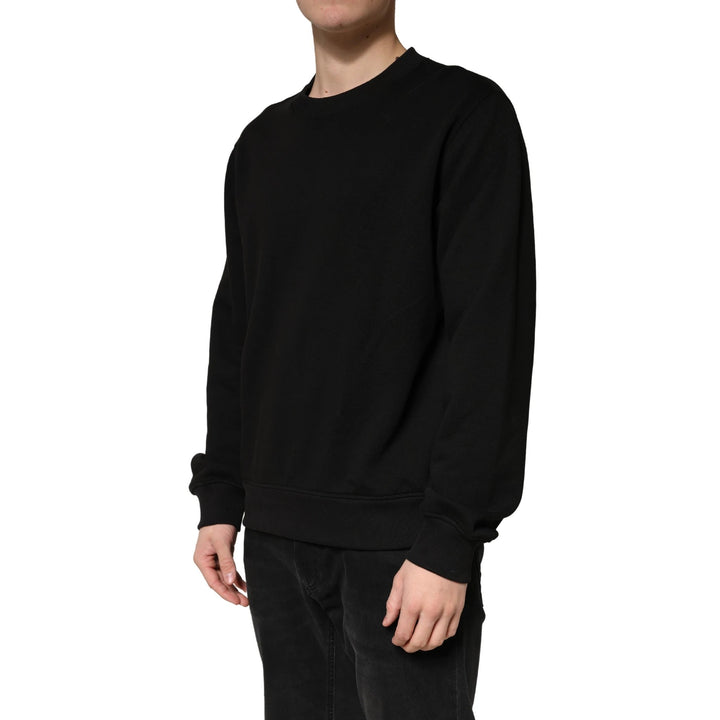 Dolce &amp; Gabbana Sample Sale Dolce &amp; Gabbana Sweater Black Cotton Crewneck Sweatshirt - | Designer outlet