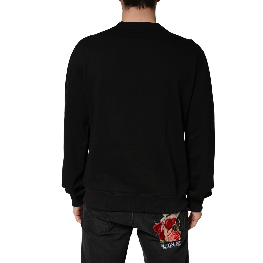 Dolce &amp; Gabbana Sample Sale Dolce &amp; Gabbana Sweater Black Cotton Crewneck Sweatshirt - | Designer outlet