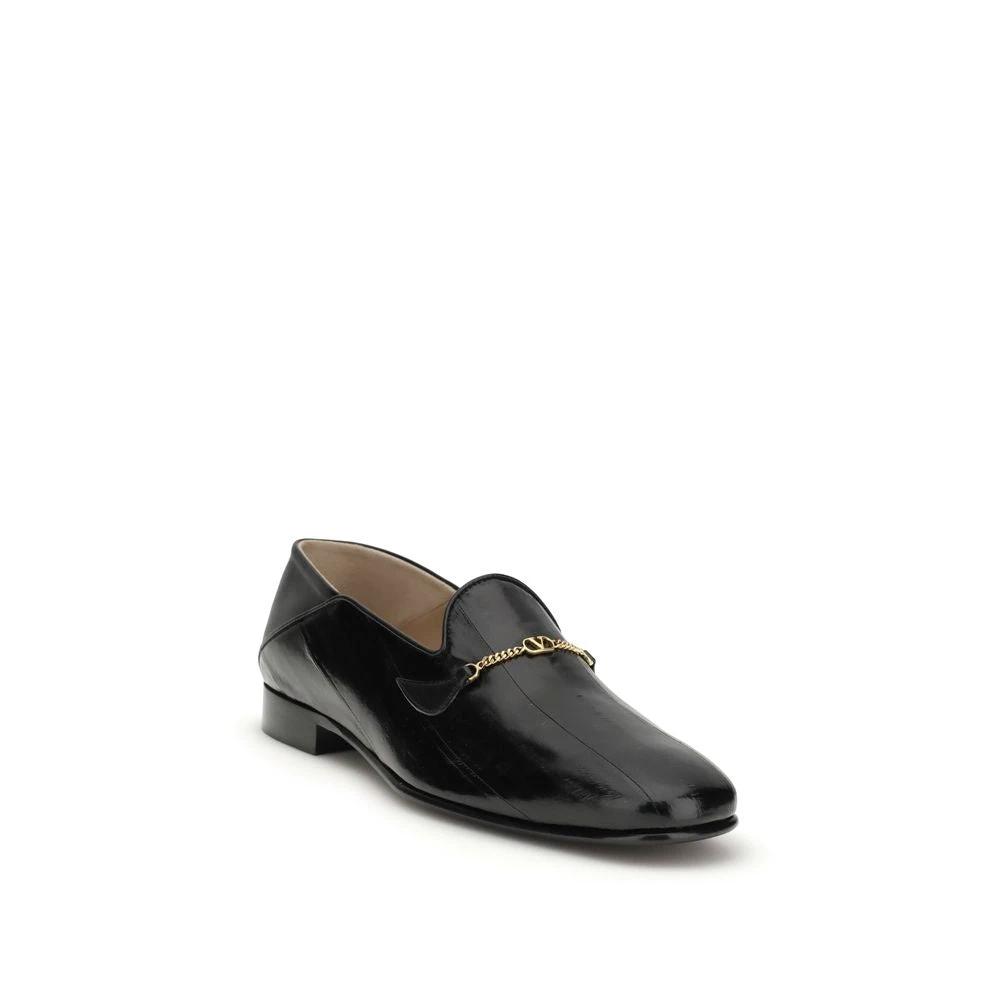 Valentino Garavani Sample Sale Valentino Garavani Black Hagfish Slip-On Loafers - | Designer outlet