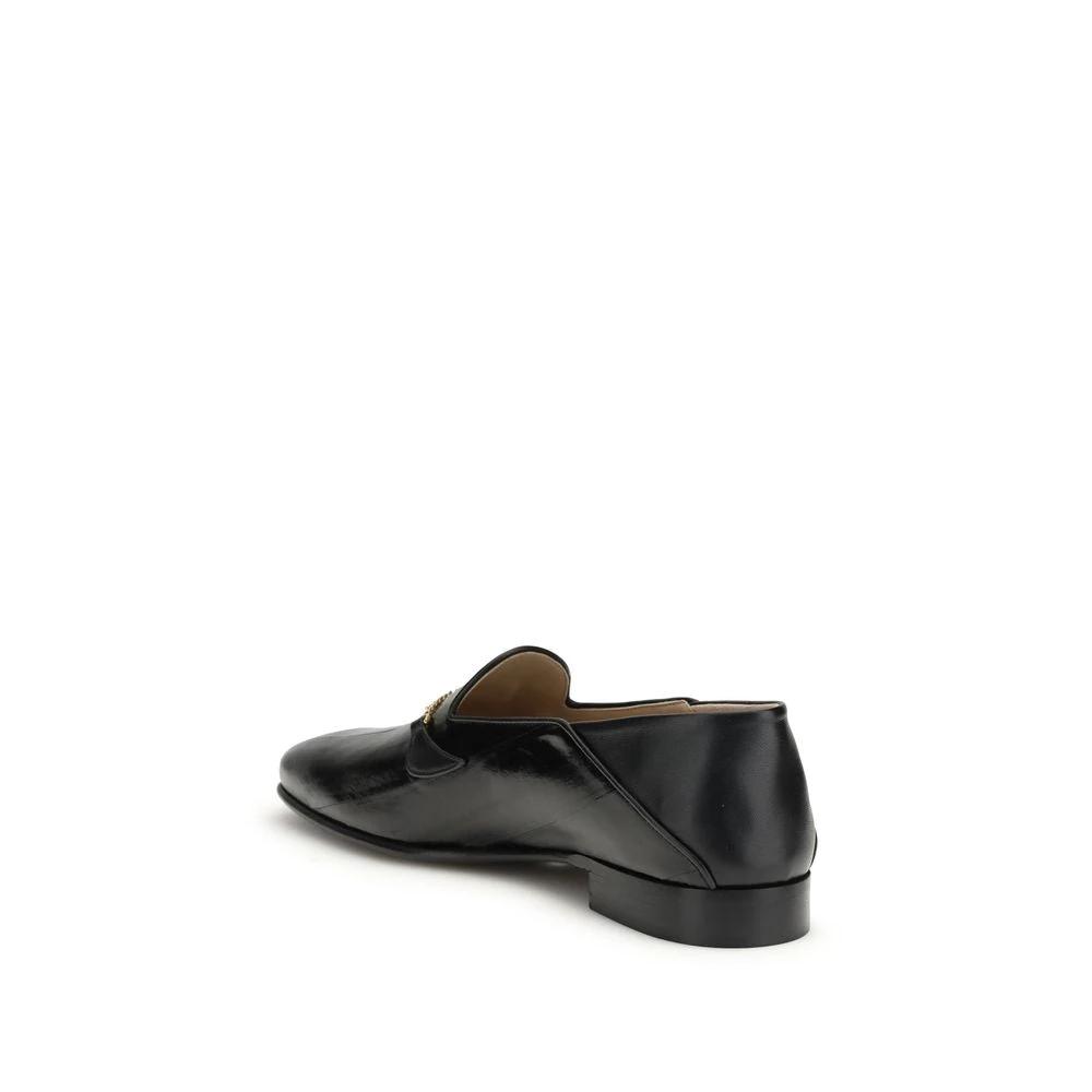 Valentino Garavani Sample Sale Valentino Garavani Black Hagfish Slip-On Loafers - | Designer outlet