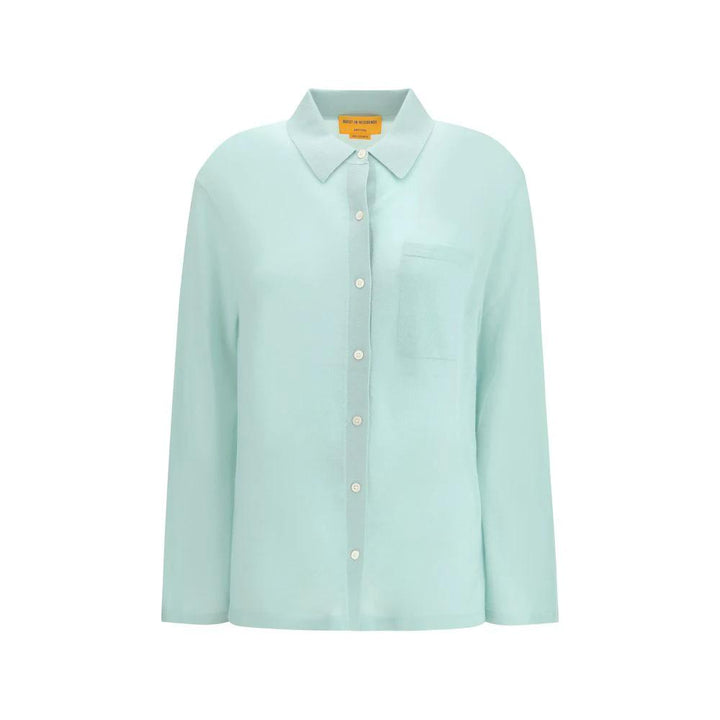 Guest in Residence Sample Sale Guest in Residence Blue Cashmere Dress Shirt - | Designer outlet
