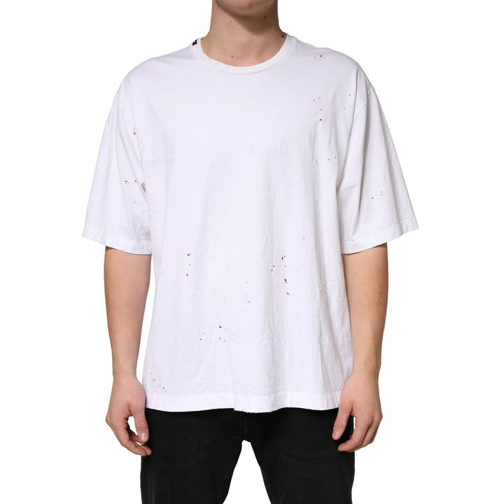 Dolce &amp; Gabbana Sample Sale Dolce &amp; Gabbana White Cotton Crewneck Short Sleeve T-Shirt - | Designer outlet