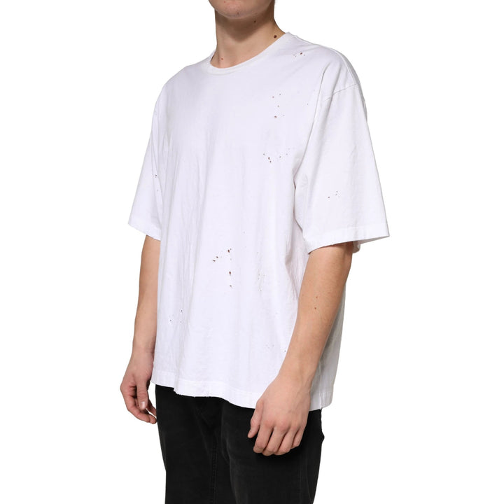 Dolce &amp; Gabbana Sample Sale Dolce &amp; Gabbana White Cotton Crewneck Short Sleeve T-Shirt - | Designer outlet
