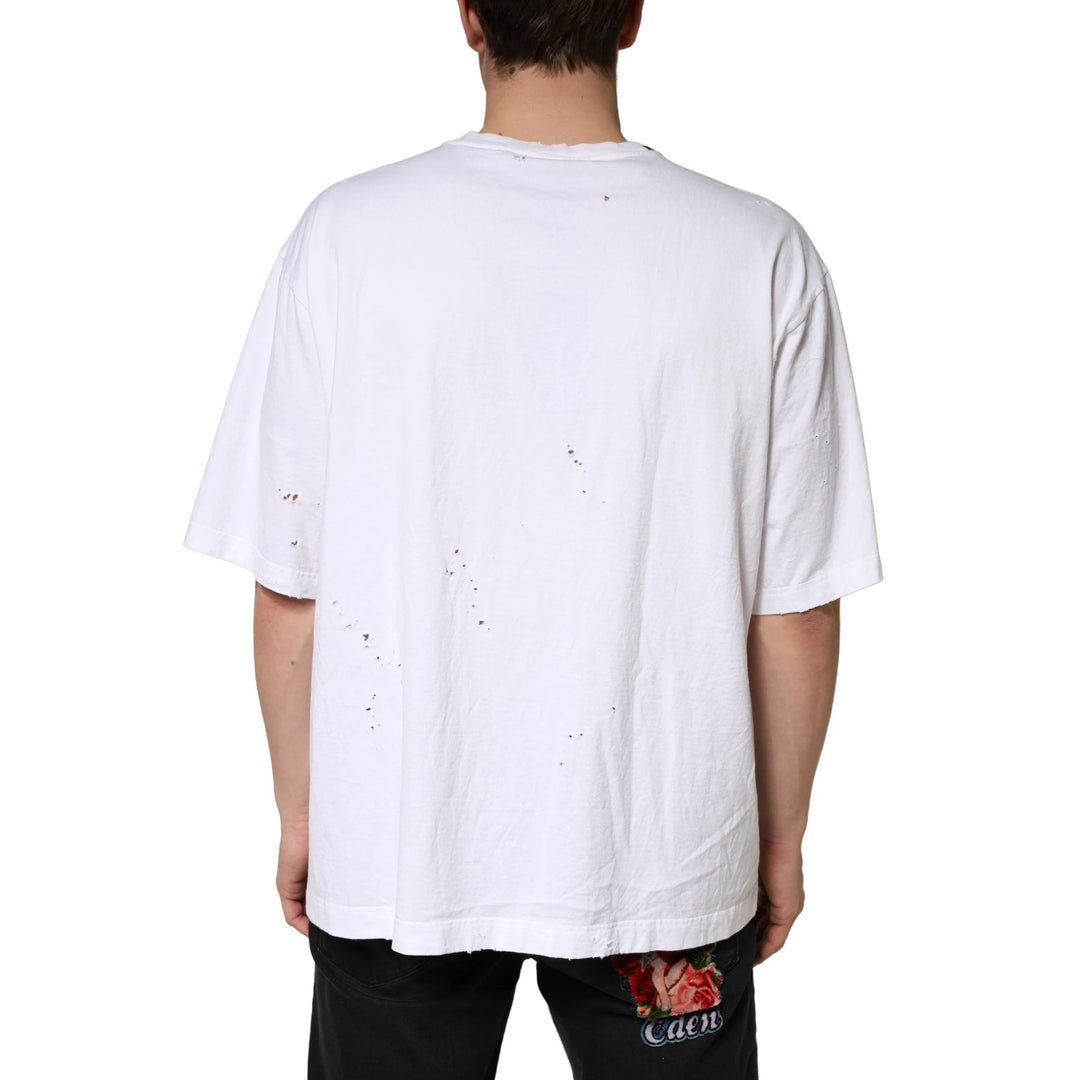 Dolce &amp; Gabbana Sample Sale Dolce &amp; Gabbana White Cotton Crewneck Short Sleeve T-Shirt - | Designer outlet