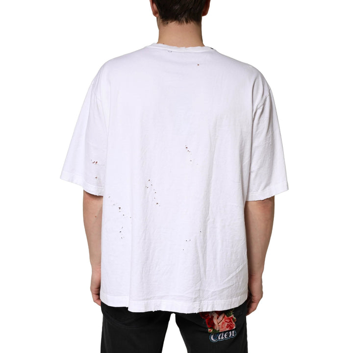 Dolce &amp; Gabbana Sample Sale Dolce &amp; Gabbana White Cotton Crewneck Short Sleeve T-Shirt - | Designer outlet