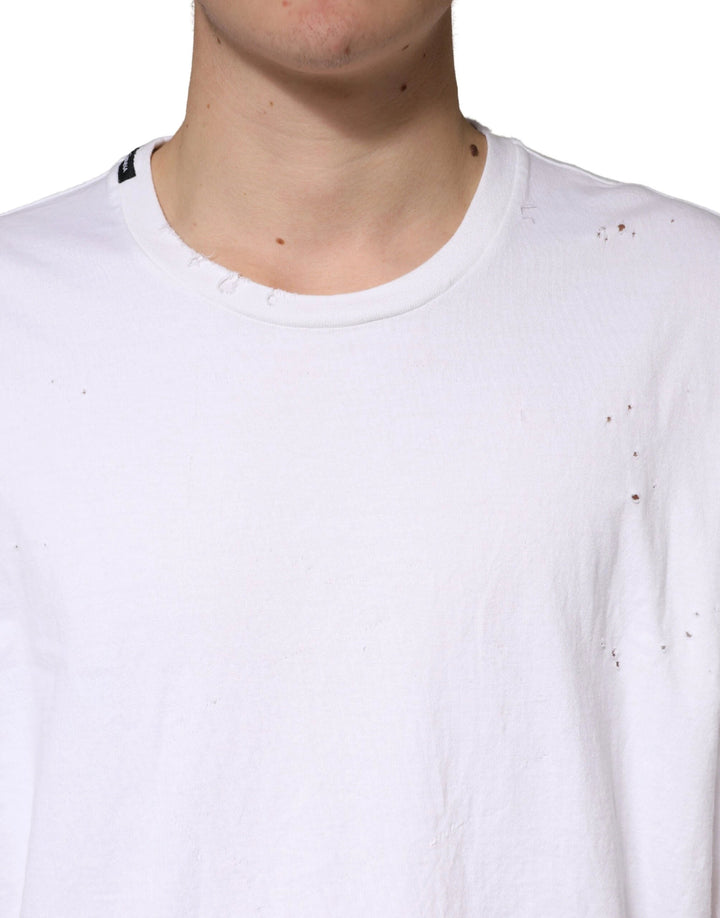 Dolce &amp; Gabbana Sample Sale Dolce &amp; Gabbana White Cotton Crewneck Short Sleeve T-Shirt - | Designer outlet